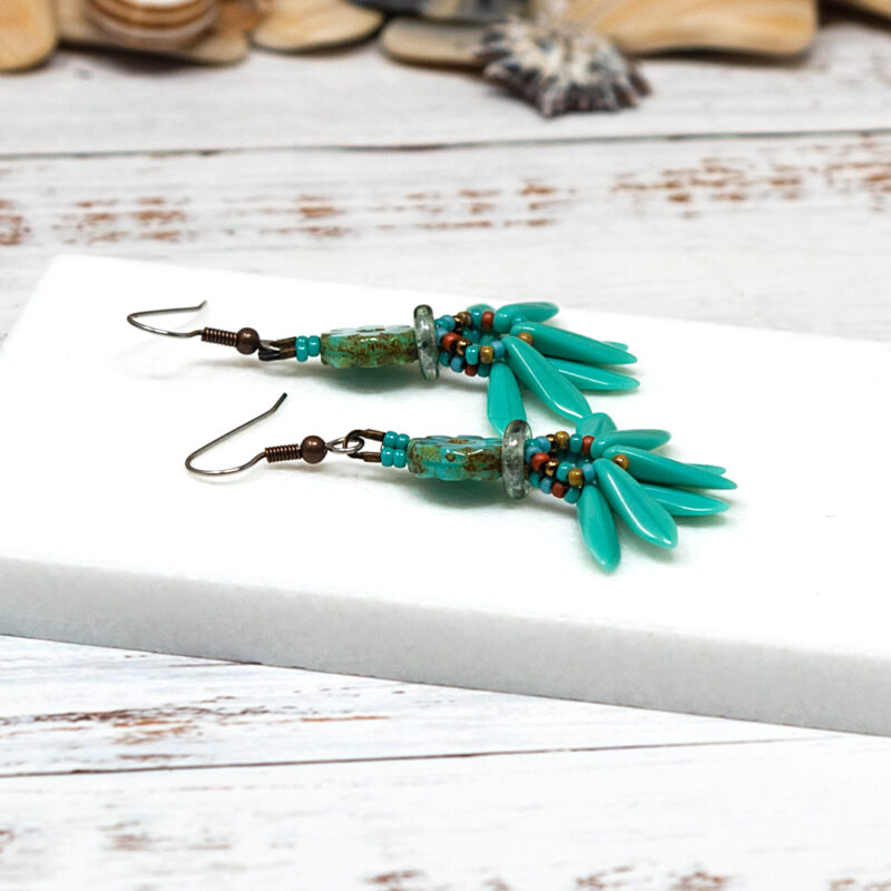 Turquoise Daisy Earrings