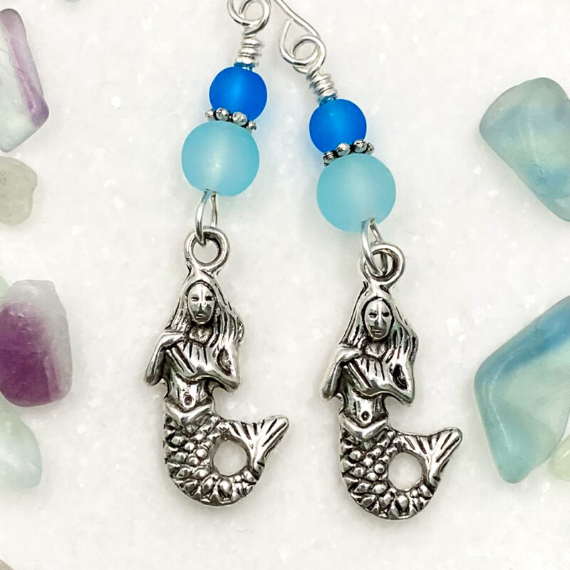 Mermaids + Sea Glass Earrings