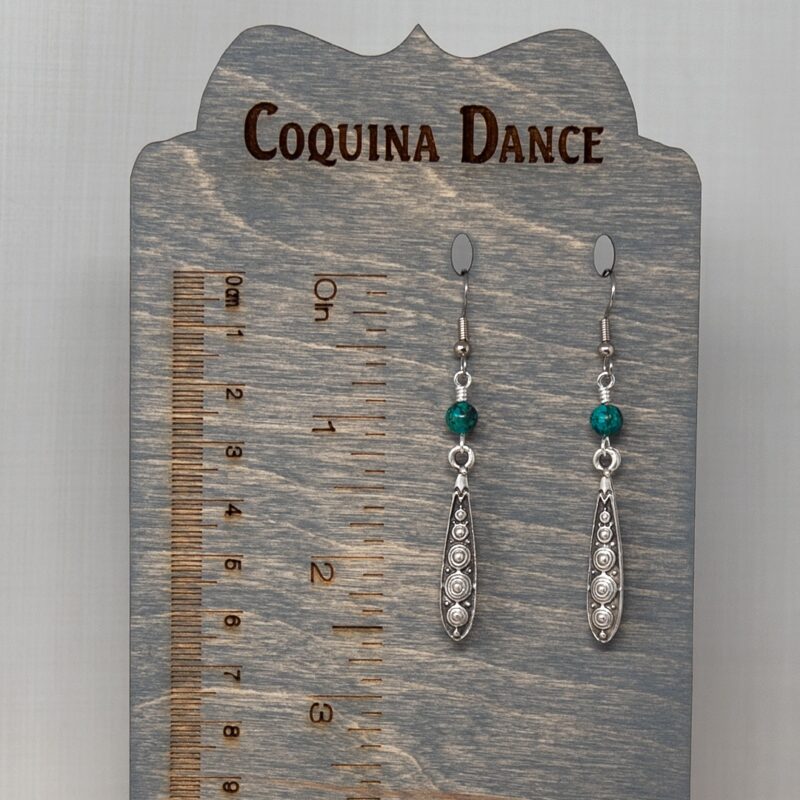 Silver Dangle Earrings with Turquoise