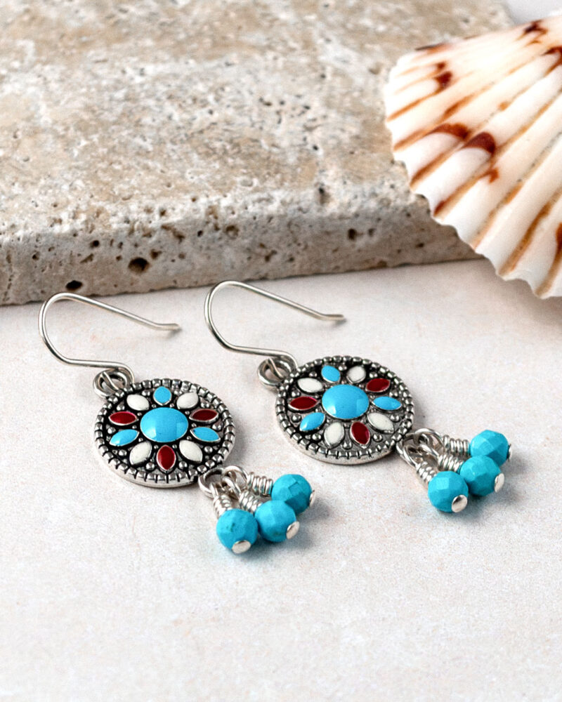 Southwestern Charm and Turquoise Howlite Earrings - Image 3