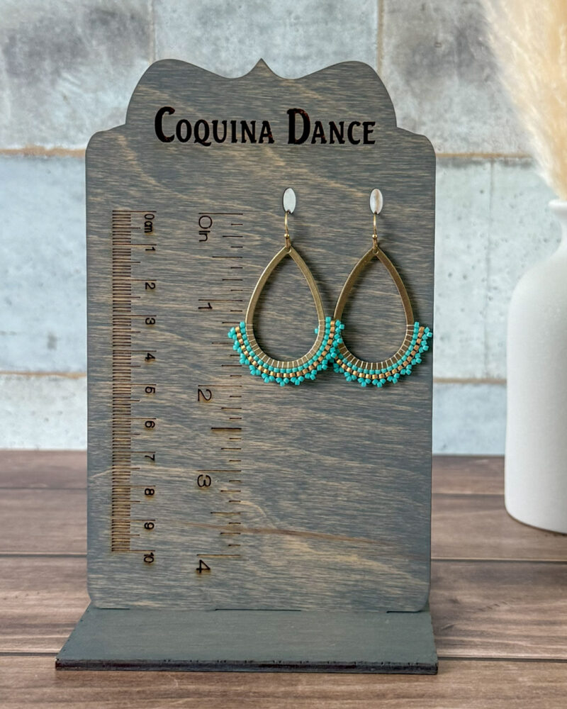 Tidekissed Beaded Brass Earrings